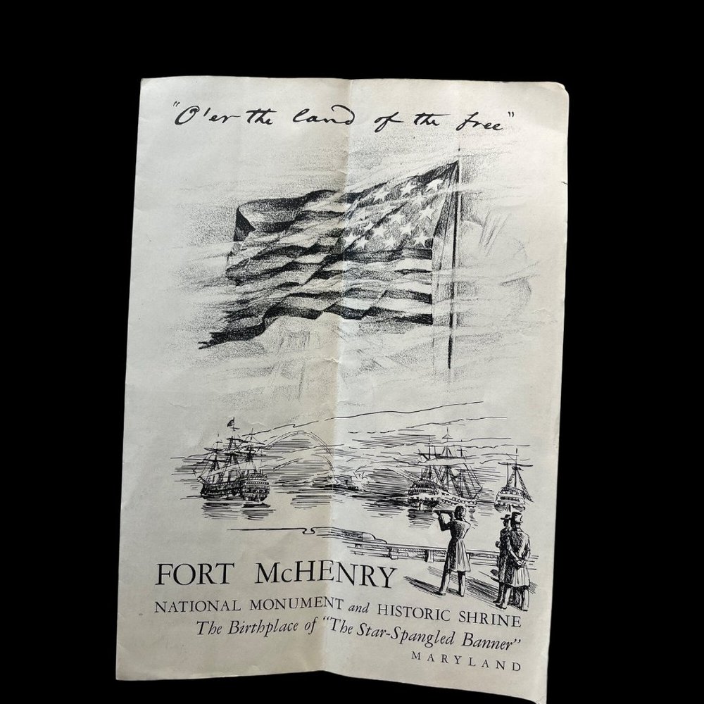 Fort McHenry National Monument and Historic Shrine Vtg Brochure Maryland 1948